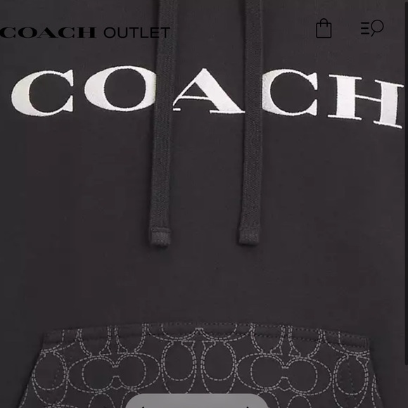 NWOT Coach Black and Gray Geometric Oversized Unisex Hoodie- XL - Picture 4 of 7